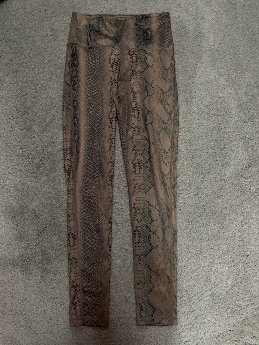 Mono B Brown Snake-Print Leggings